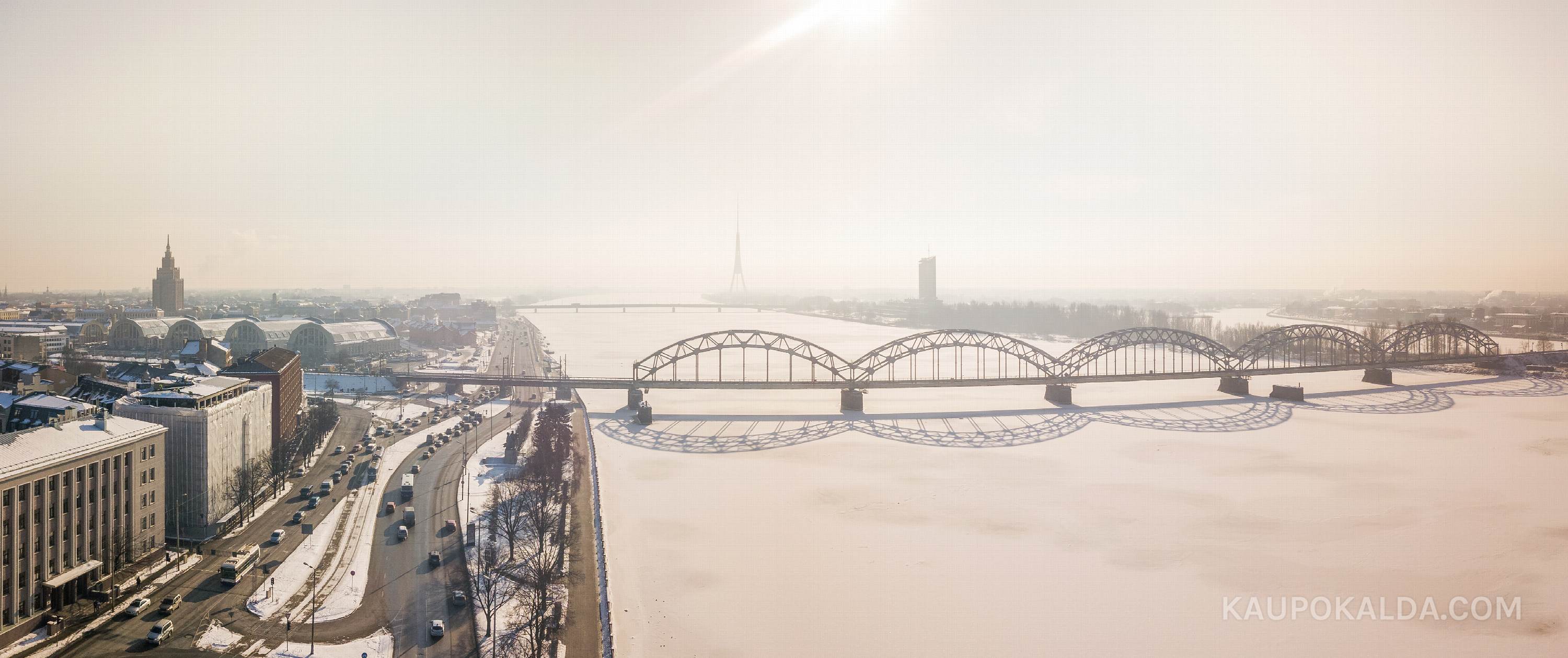 Talvehommik Daugaval, Riias